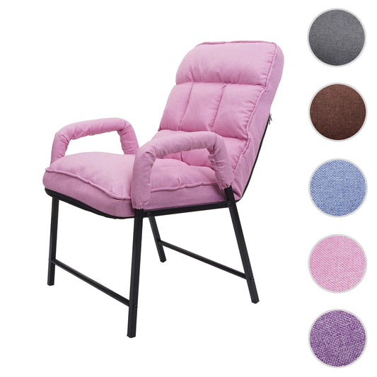 Cosmo Casa - Eetkamerstoel - Verstelbaar - Textiel - Roze