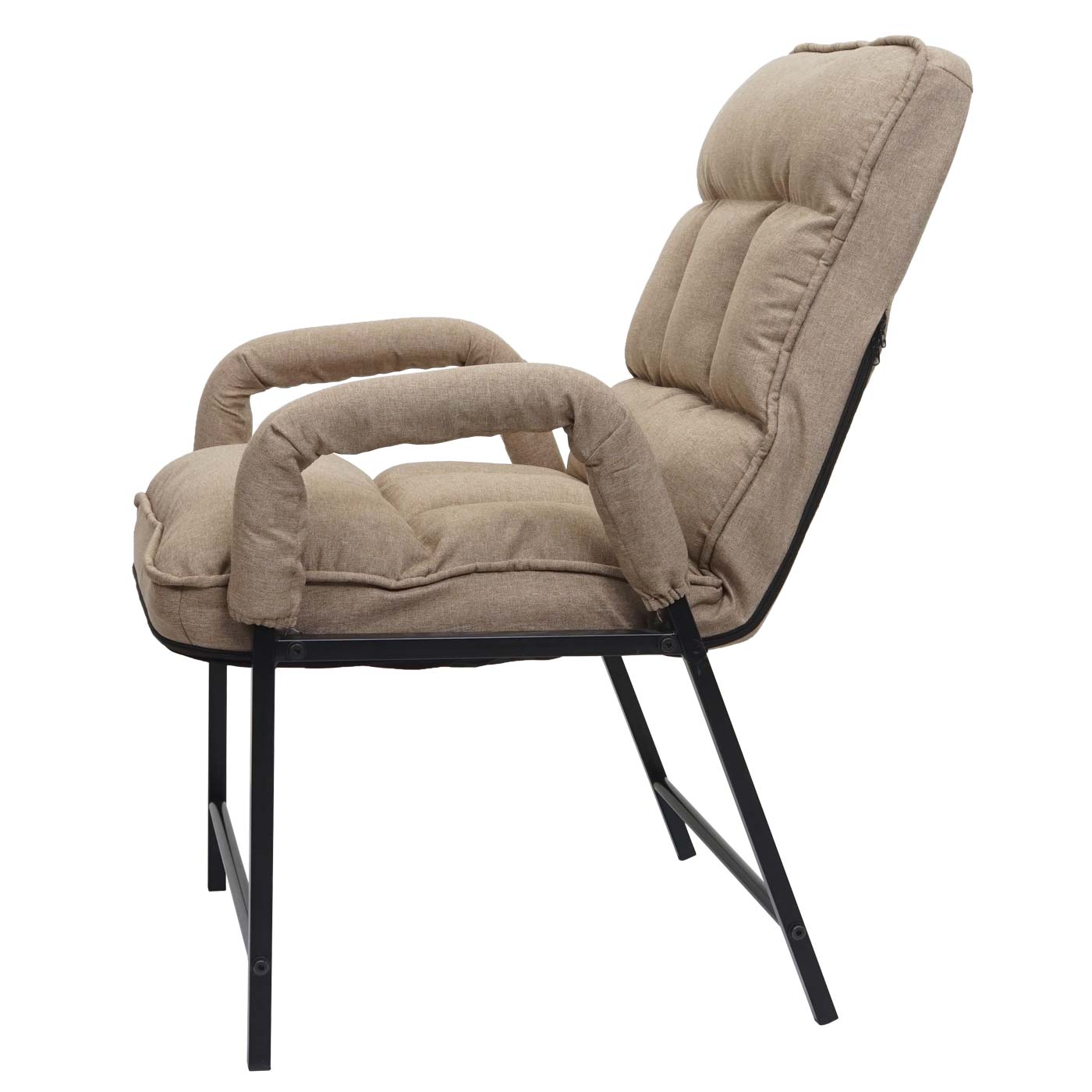 Cosmo Casa - Eetkamerstoel - Verstelbaar - Textiel - Lichtbruin