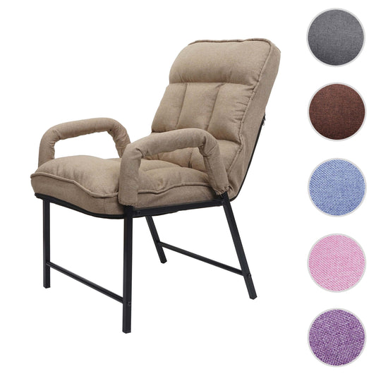 Cosmo Casa - Eetkamerstoel - Verstelbaar - Textiel - Lichtbruin