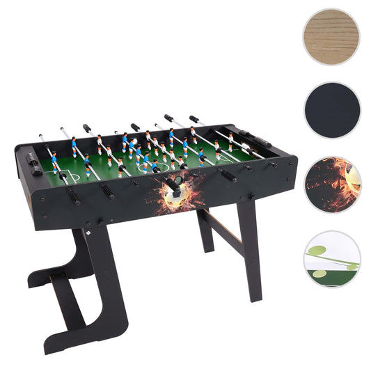 Cosmo Casa - Tafelvoetbaltafel - Opvouwbaar - Metaal & Kunststof - Zwart - 84×121×105 cm