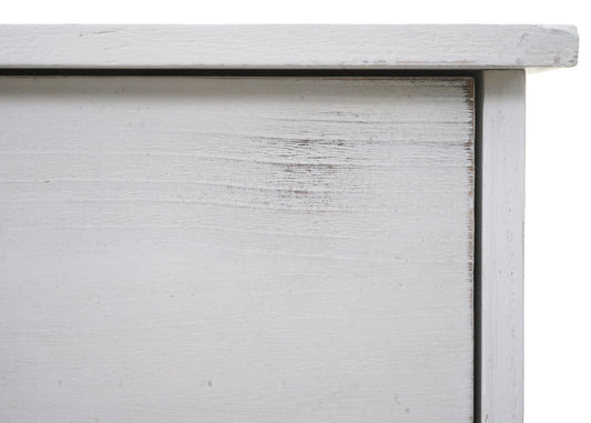 Cosmo Casa - Schoenenkantelaar - Schoenenrek met 2 Kleppen - Paulownia MDF - Shabby White - 81×60×25 cm