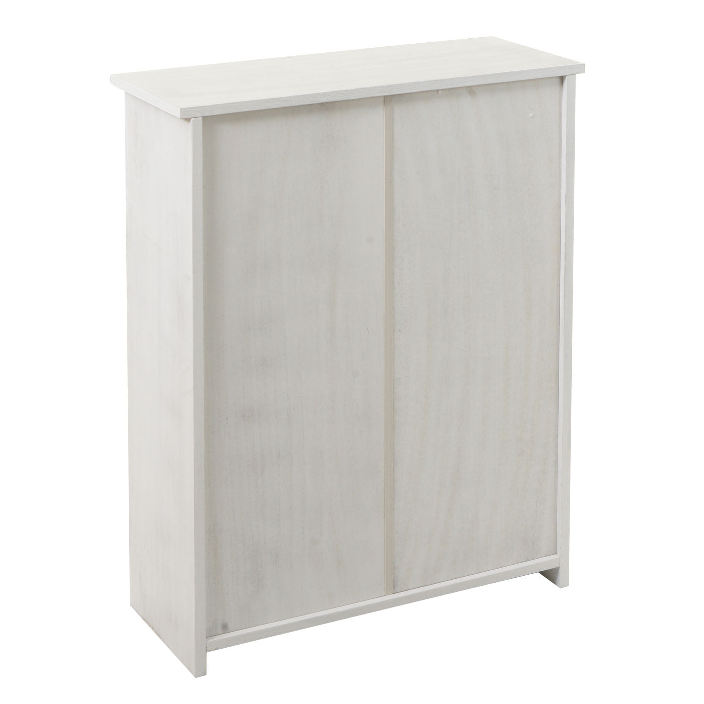 Cosmo Casa - Schoenenkantelaar - Schoenenrek met 2 Kleppen - Paulownia MDF - Shabby White - 81×60×25 cm