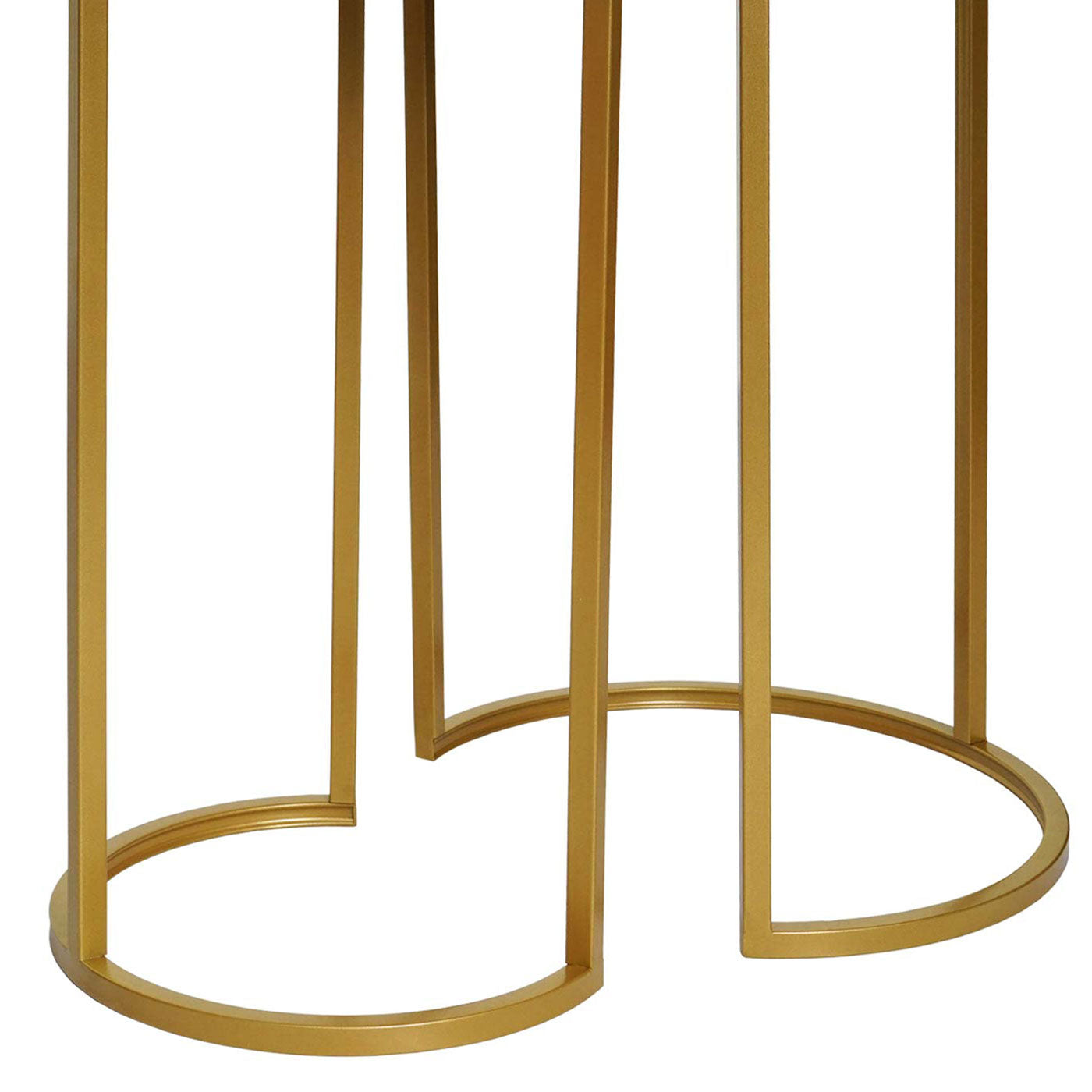 Cosmo Casa - Set van 2 Bijzettafels - Salontafel & Nachtkastje - Marmerlook MDF - Zwart & Goud