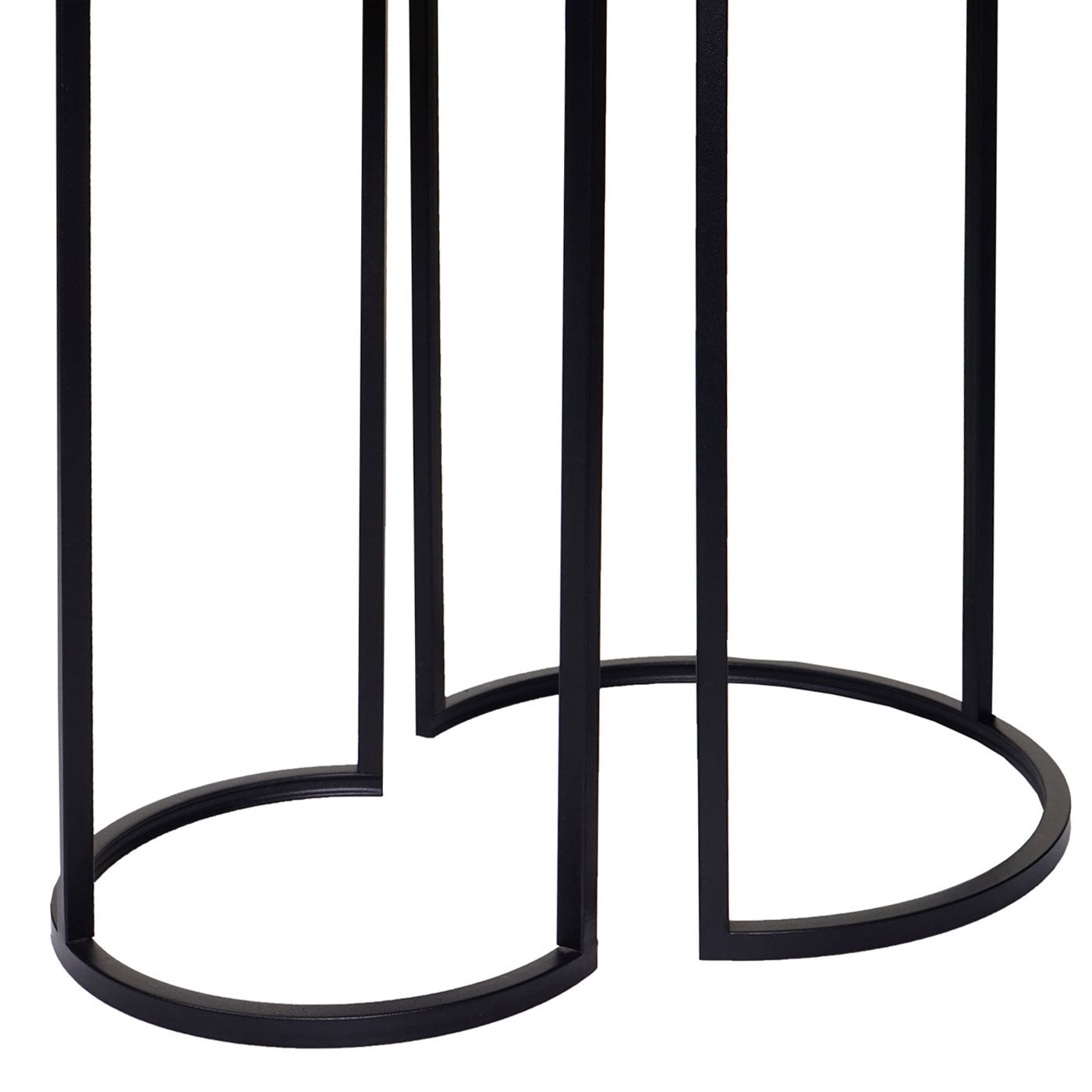 Cosmo Casa - Set van 2 Bijzettafels - Salontafel & Nachtkastje - Marmerlook MDF - Zwart