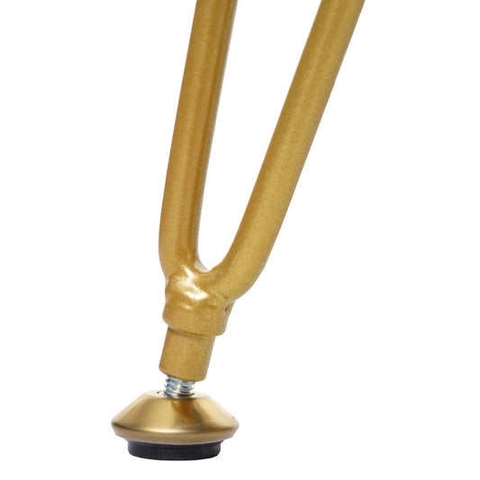 Cosmo Casa - Kruk met Opbergvak - 33 cm - Fluwelen Look & Metalen Frame - Lichtgrijs & Goud