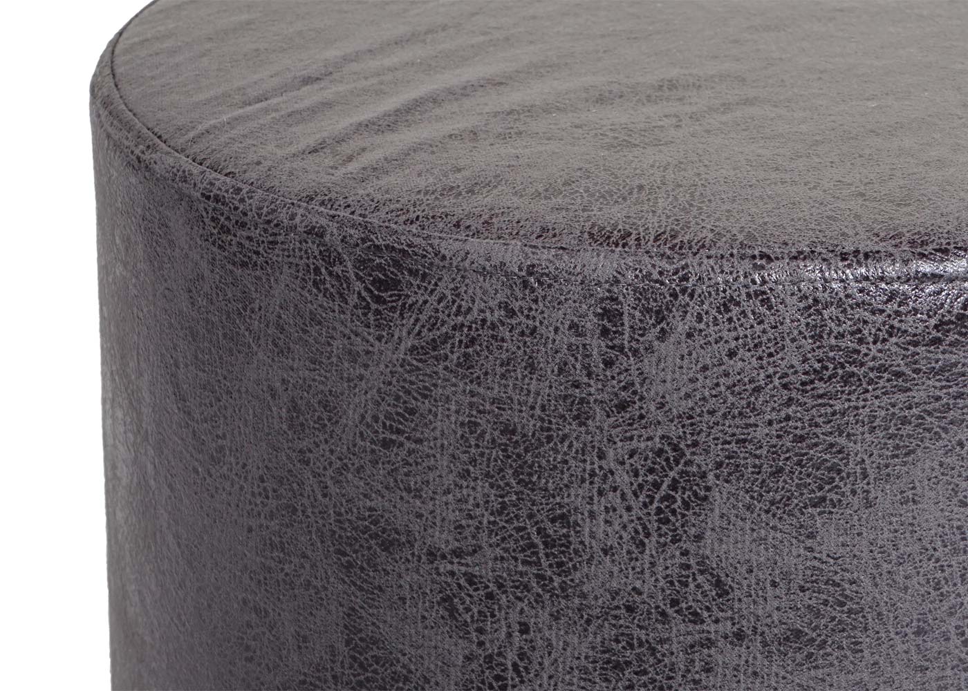 Cosmo Casa - Set van 2 Krukken en Bijzettafel - Salontafelkruk - MDF & Metaal - Kunstleer - Zwart