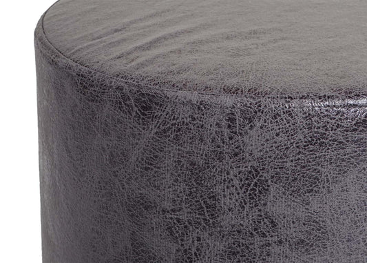 Cosmo Casa - Set van 2 Krukken en Bijzettafel - Salontafelkruk - MDF & Metaal - Kunstleer - Zwart