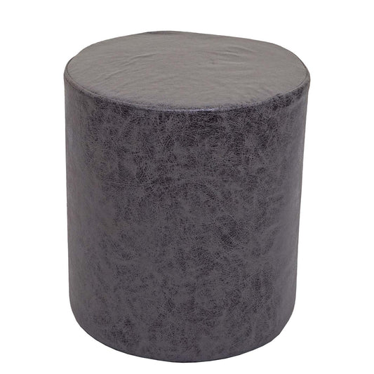 Cosmo Casa - Set van 2 Krukken en Bijzettafel - Salontafelkruk - MDF & Metaal - Kunstleer - Zwart