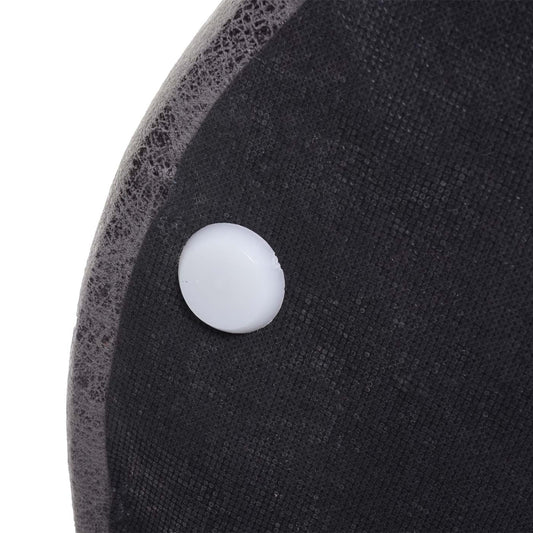 Cosmo Casa - Set van 2 Krukken en Bijzettafel - Salontafelkruk - MDF & Metaal - Kunstleer - Zwart