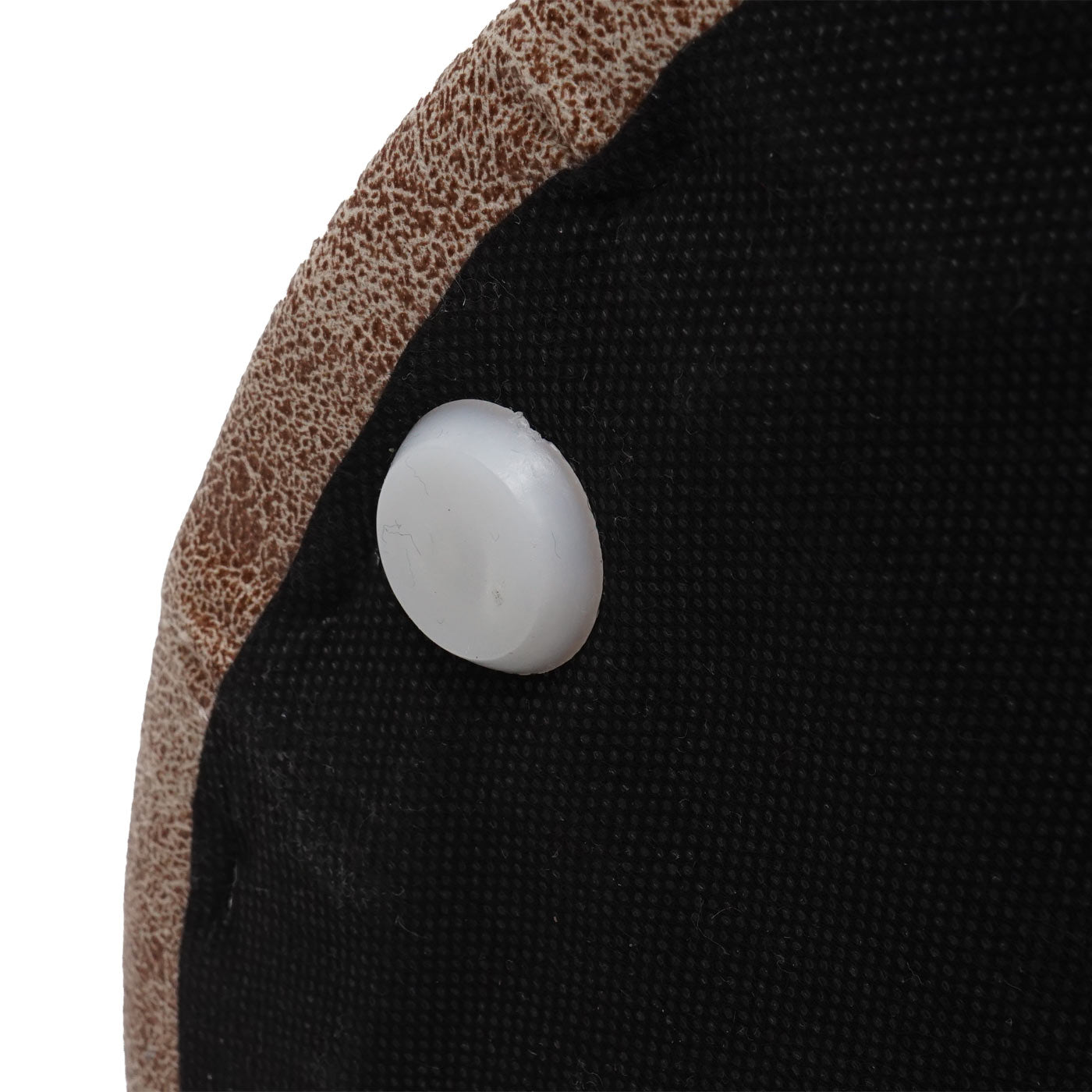 Cosmo Casa - Set van 2 Krukken en Bijzettafel - Salontafelkruk - MDF & Metaal - Kunstleer - Bruin