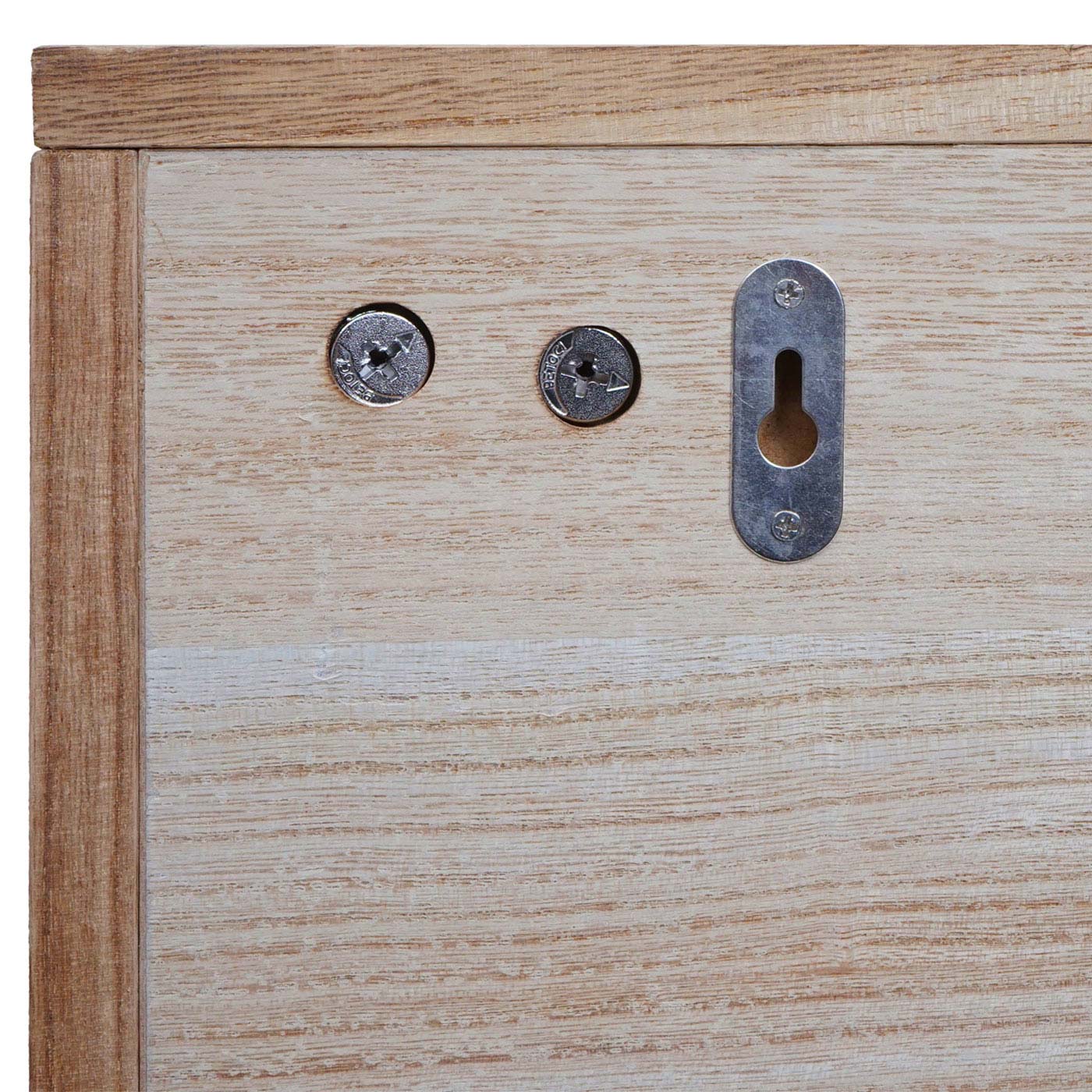 Cosmo Casa - Wandplank & Kapstokpaneel - 3 Opbergvakken & 5 Haken - Hout - Natural Brown - 30×80×20 cm