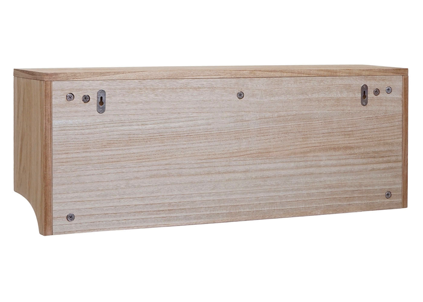 Cosmo Casa - Wandplank & Kapstokpaneel - 3 Opbergvakken & 5 Haken - Hout - Natural Brown - 30×80×20 cm