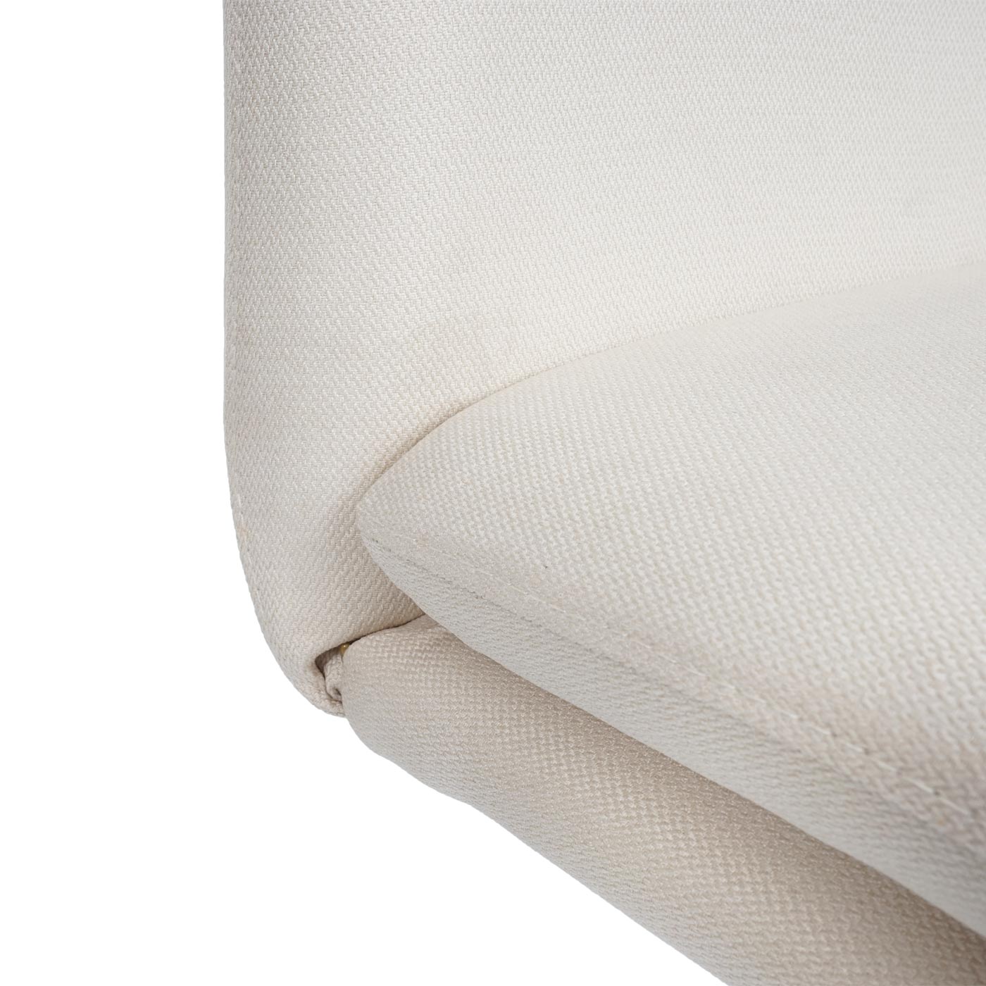 Cosmo Casa - Set van 2 Eetkamerstoelen - Geborsteld - Roestvrij staal - Crème-Beige