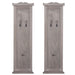 Cosmo Casa - Set van 2 Wandkapstokken - Paneel met Wandhaken - Hout - Grijsbruin - 109×28×4 cm - Shabby Look