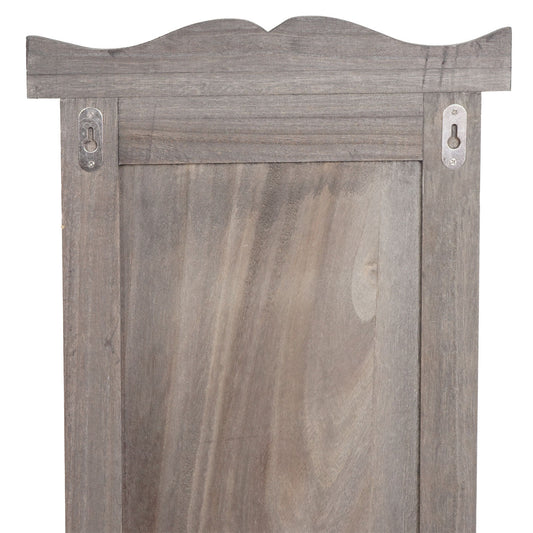Cosmo Casa - Set van 2 Wandkapstokken - Paneel met Wandhaken - Hout - Grijsbruin - 109×28×4 cm - Shabby Look