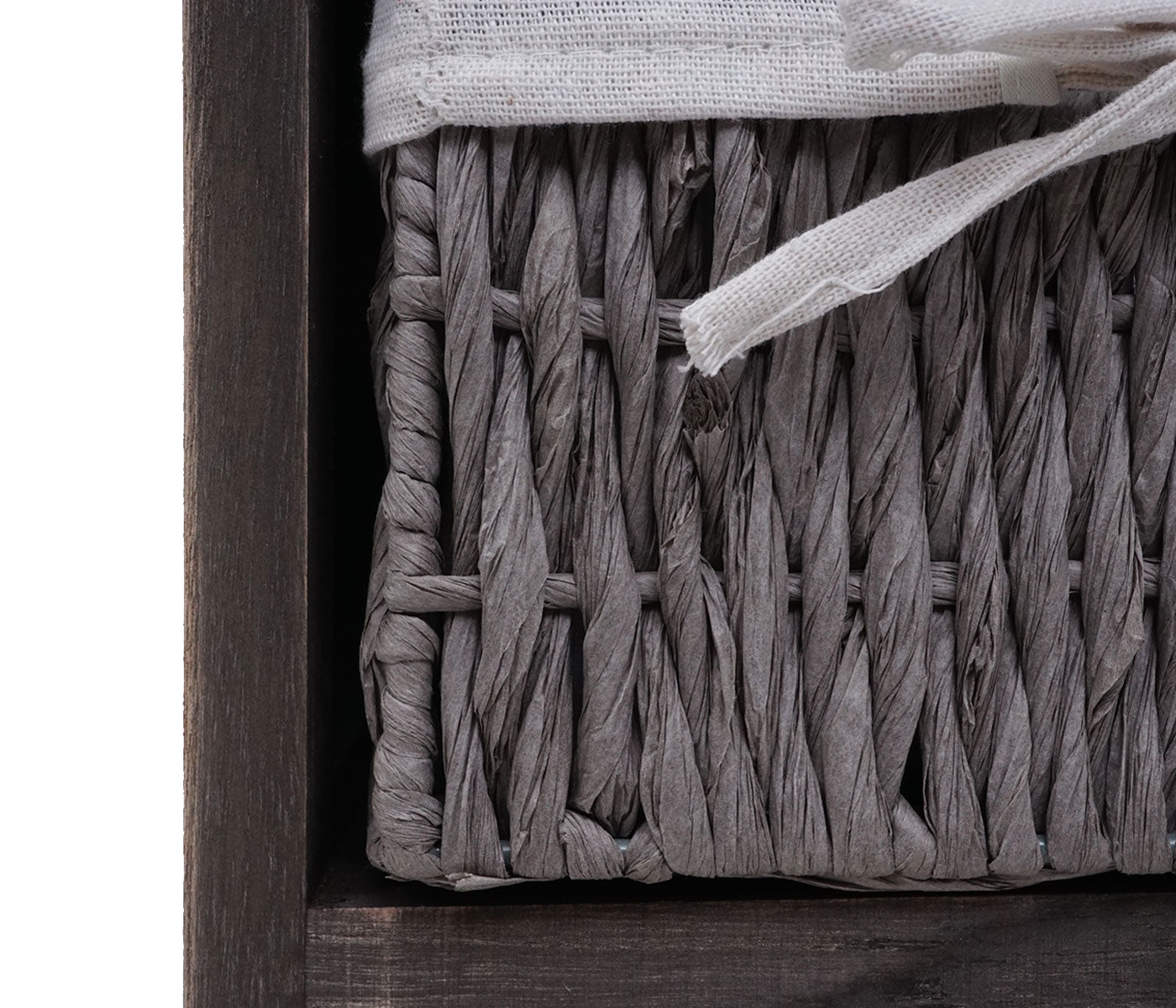 Cosmo Casa - Badkamerladekast - Badkamerplank - Massief Hout - Shabby Look - Grijsbruin