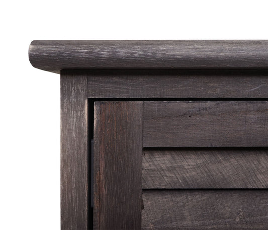 Cosmo Casa - Badkamerladekast - Badkamerplank - Massief Hout - Shabby Look - Grijsbruin