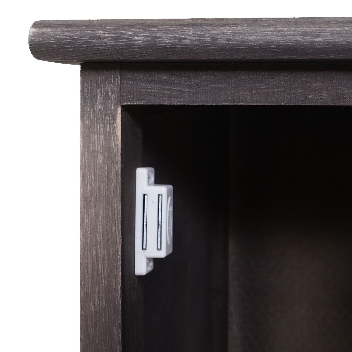 Cosmo Casa - Badkamerladekast - Badkamerplank - Massief Hout - Shabby Look - Grijsbruin