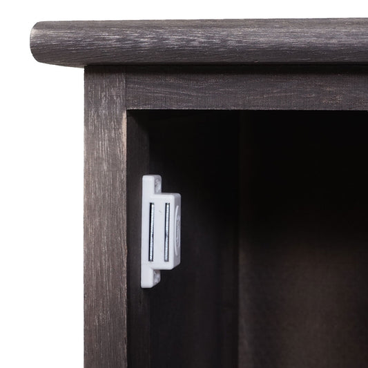 Cosmo Casa - Badkamerladekast - Badkamerplank - Massief Hout - Shabby Look - Grijsbruin