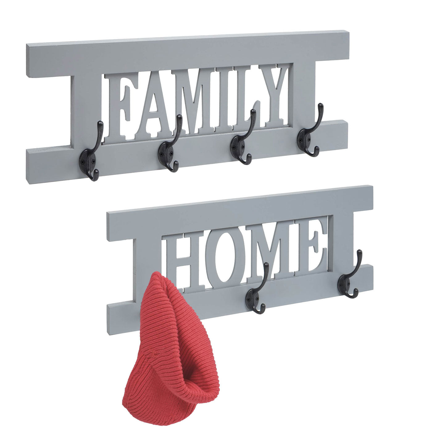 Cosmo Casa - Set van 2 Wandkasten - Kledingkastpaneel - Shabby Look Vintage - Grijsblauw