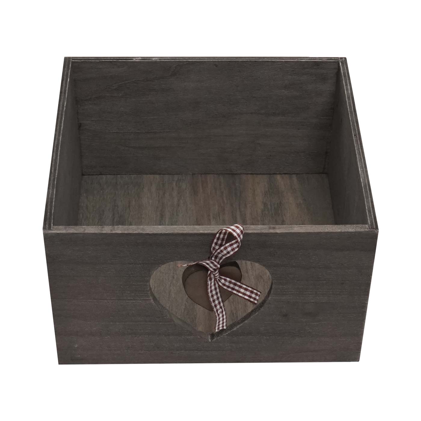 Cosmo Casa - Forli Ladekast - 4 Lades met Hartjes - Shabby Look - Vintage Grijsbruin