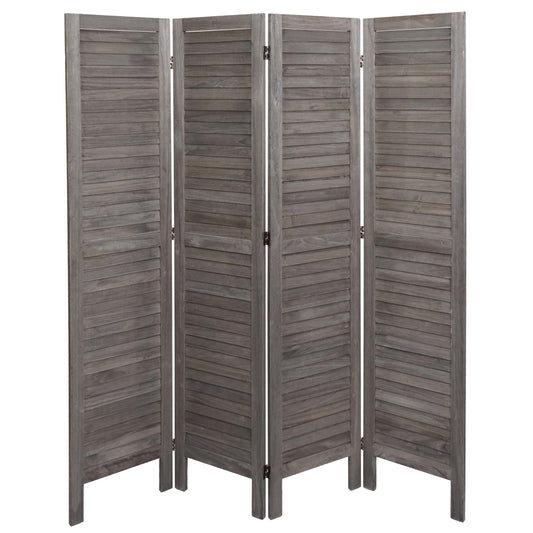 Cosmo Casa - Privacy Scherm - Shabby Look Roomdivider - Hout - Grijsbruin