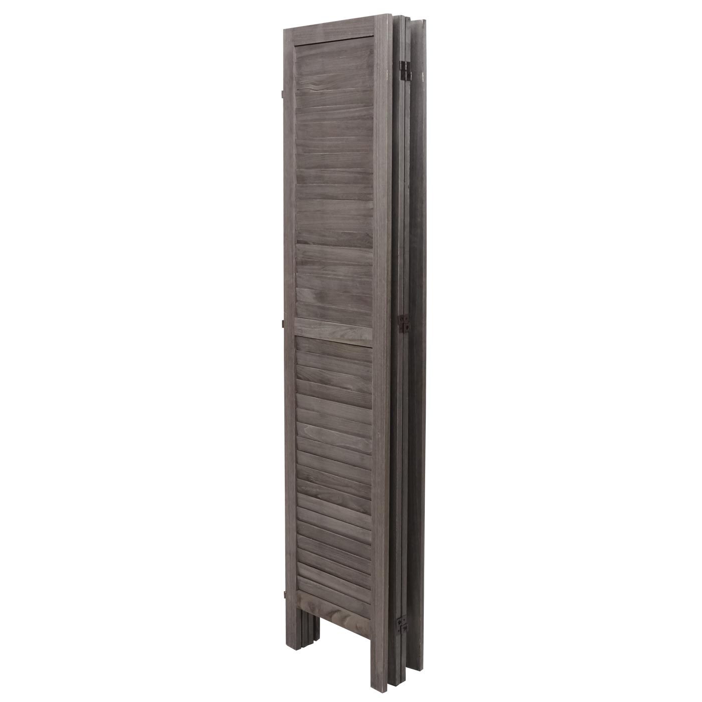 Cosmo Casa - Privacy Scherm - Shabby Look Roomdivider - Hout - Grijsbruin