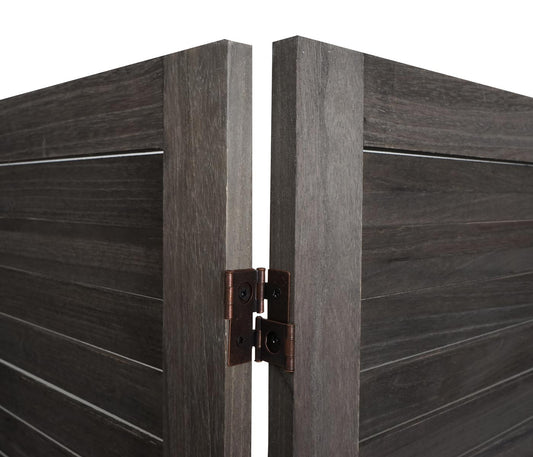 Cosmo Casa - Privacy Scherm - Shabby Look Roomdivider - Hout - Grijsbruin