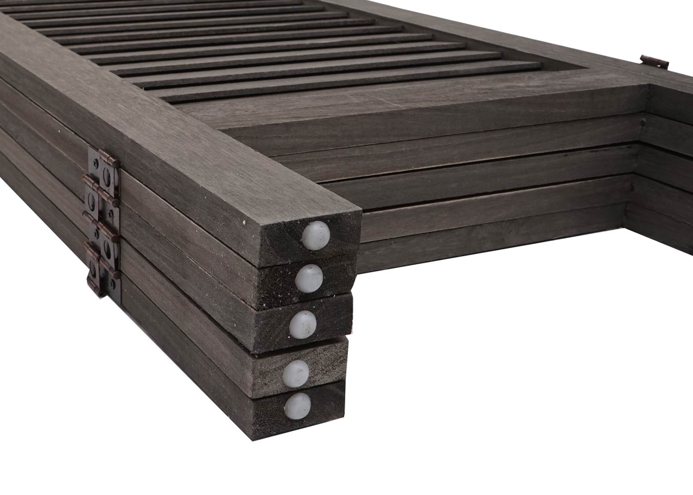 Cosmo Casa - Privacy Scherm - Shabby Look Roomdivider - Hout - Grijsbruin