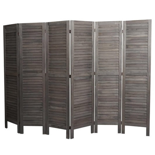 Cosmo Casa - Privacy Scherm - Shabby Look Roomdivider - Hout - Grijsbruin