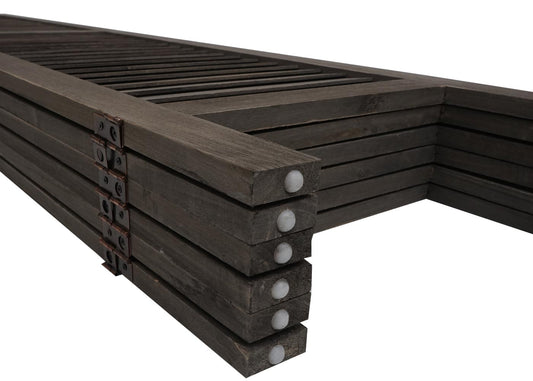 Cosmo Casa - Privacy Scherm - Shabby Look Roomdivider - Hout - Grijsbruin