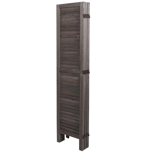 Cosmo Casa - Privacy Scherm - Shabby Look Roomdivider - Hout - Grijsbruin