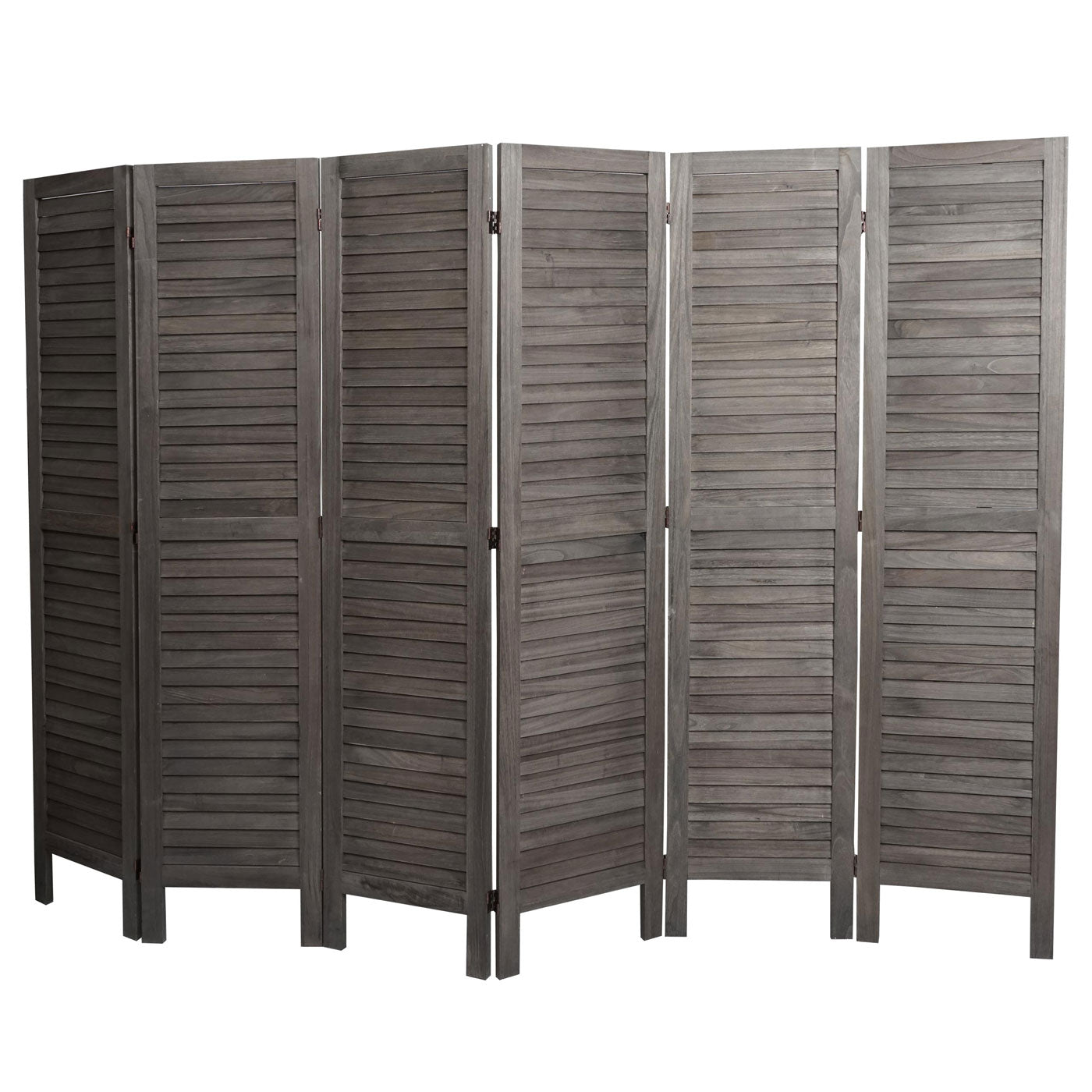 Cosmo Casa - Privacy Scherm - Shabby Look Roomdivider - Hout - Grijsbruin