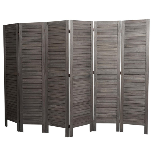 Cosmo Casa - Privacy Scherm - Shabby Look Roomdivider - Hout - Grijsbruin