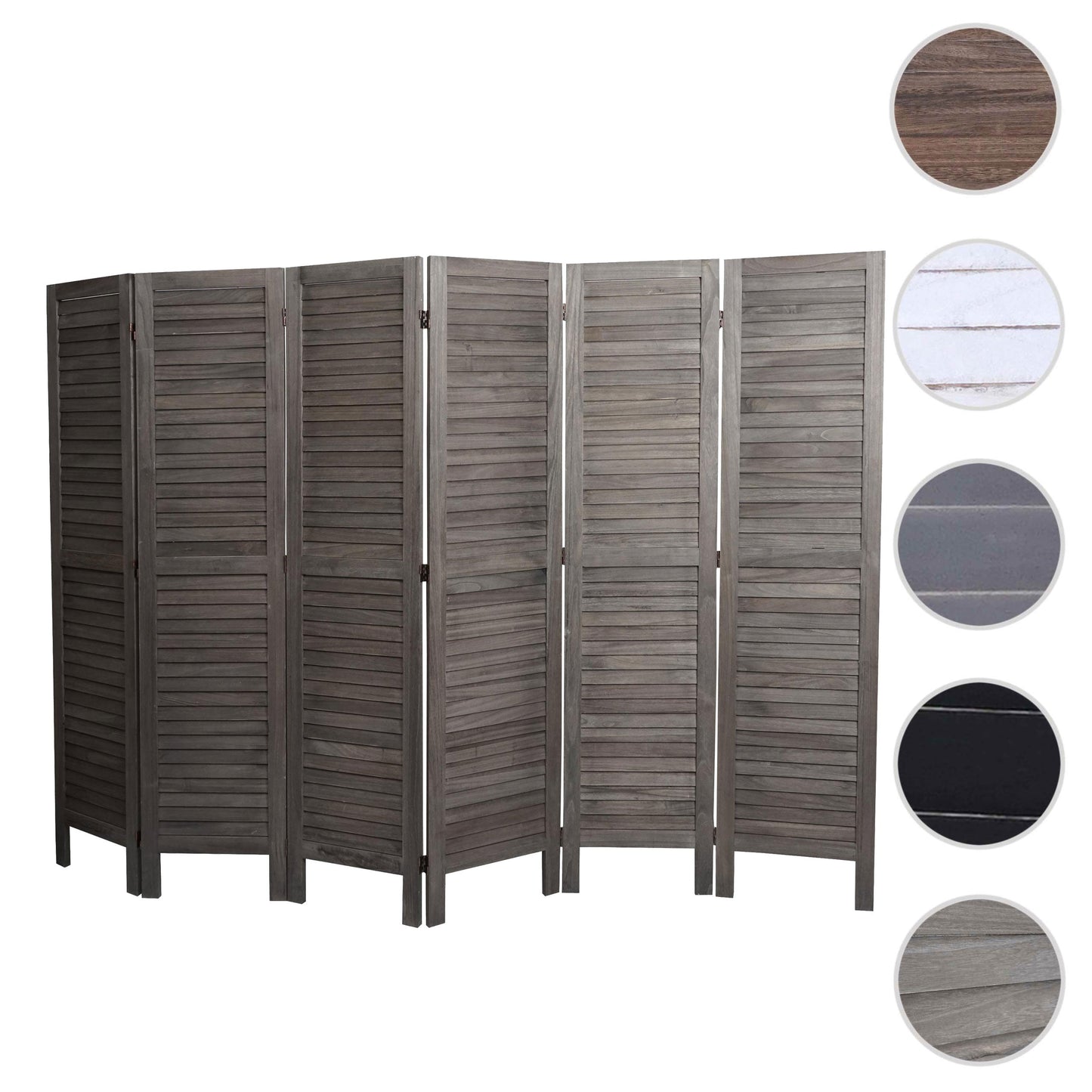 Cosmo Casa - Privacy Scherm - Shabby Look Roomdivider - Hout - Grijsbruin