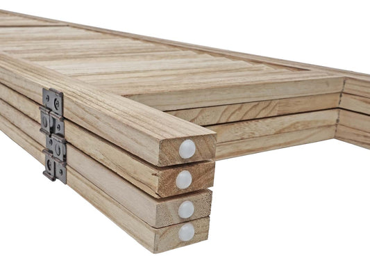 Cosmo Casa - Privacy Scherm - Shabby Look Roomdivider - Hout - Lichtbruin