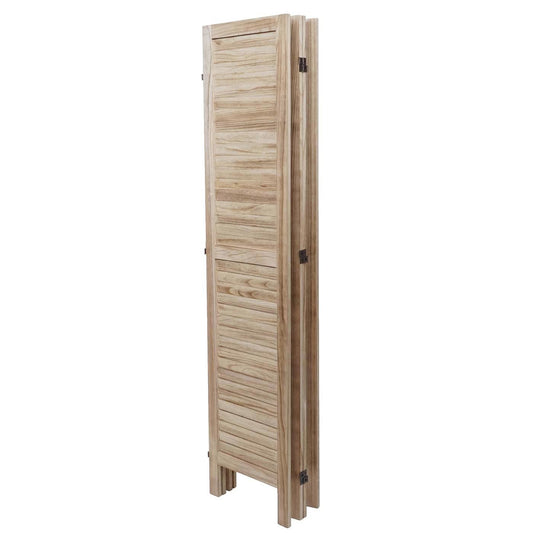 Cosmo Casa - Privacy Scherm - Shabby Look Roomdivider - Hout - Lichtbruin