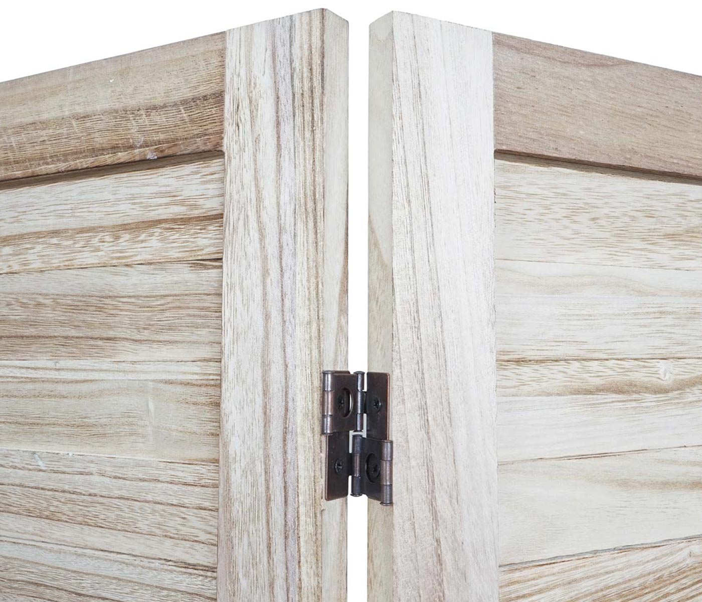 Cosmo Casa - Privacy Scherm - Shabby Look Roomdivider - Hout - Lichtbruin