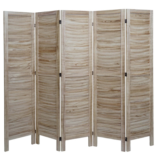 Cosmo Casa - Privacy Scherm - Shabby Look Roomdivider - Hout - Lichtbruin