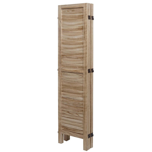 Cosmo Casa - Privacy Scherm - Shabby Look Roomdivider - Hout - Lichtbruin