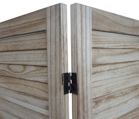 Cosmo Casa - Privacy Scherm - Shabby Look Roomdivider - Hout - Lichtbruin