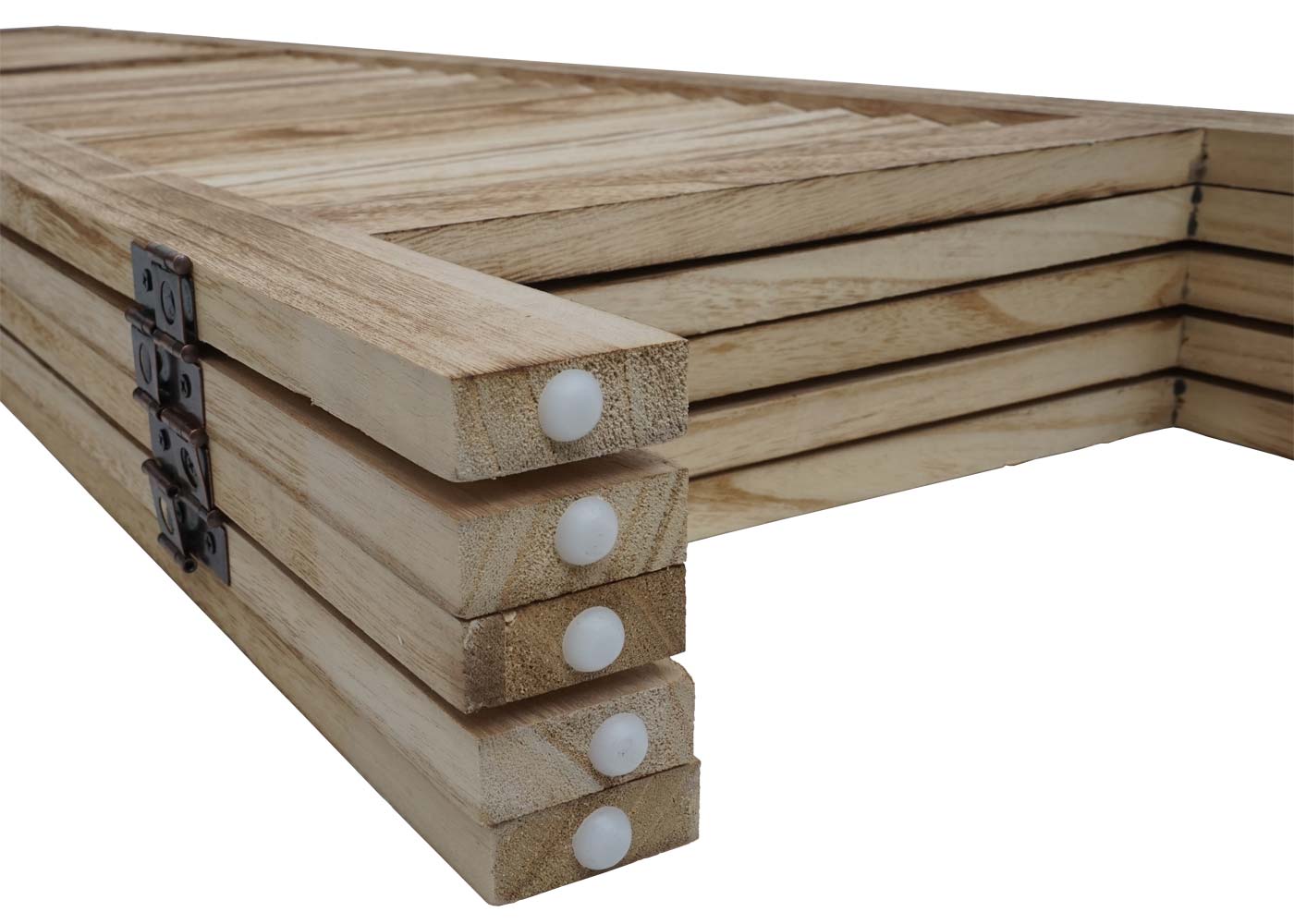 Cosmo Casa - Privacy Scherm - Shabby Look Roomdivider - Hout - Lichtbruin