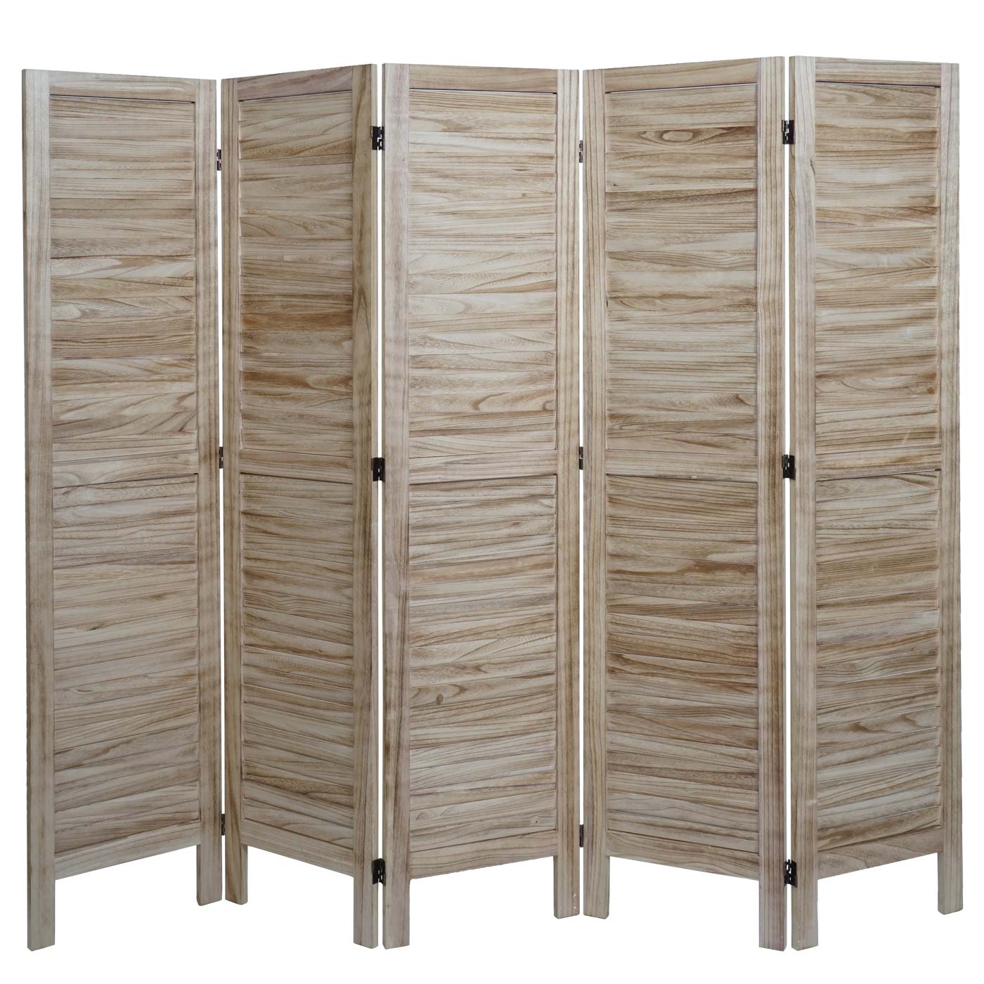 Cosmo Casa - Privacy Scherm - Shabby Look Roomdivider - Hout - Lichtbruin
