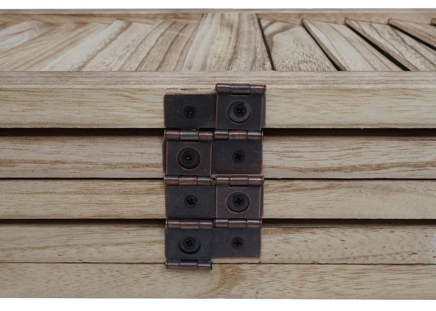 Cosmo Casa - Privacy Scherm - Shabby Look Roomdivider - Hout - Lichtbruin