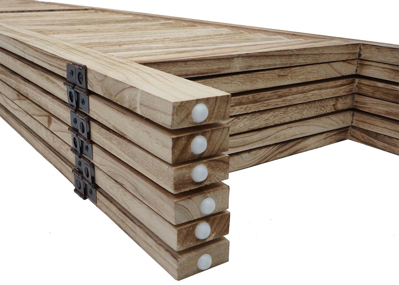 Cosmo Casa - Privacy Scherm - Shabby Look Roomdivider - Hout - Lichtbruin