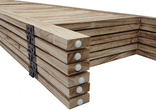 Cosmo Casa - Privacy Scherm - Shabby Look Roomdivider - Hout - Lichtbruin