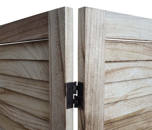 Cosmo Casa - Privacy Scherm - Shabby Look Roomdivider - Hout - Lichtbruin