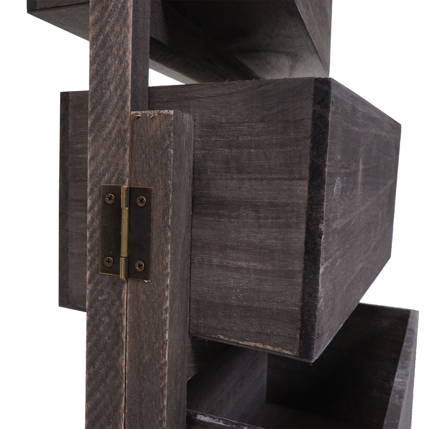 Cosmo Casa - Plantenplank - Staande Plank & Plantenbak - Hout - Shabby Look - Vintage Grijsbruin