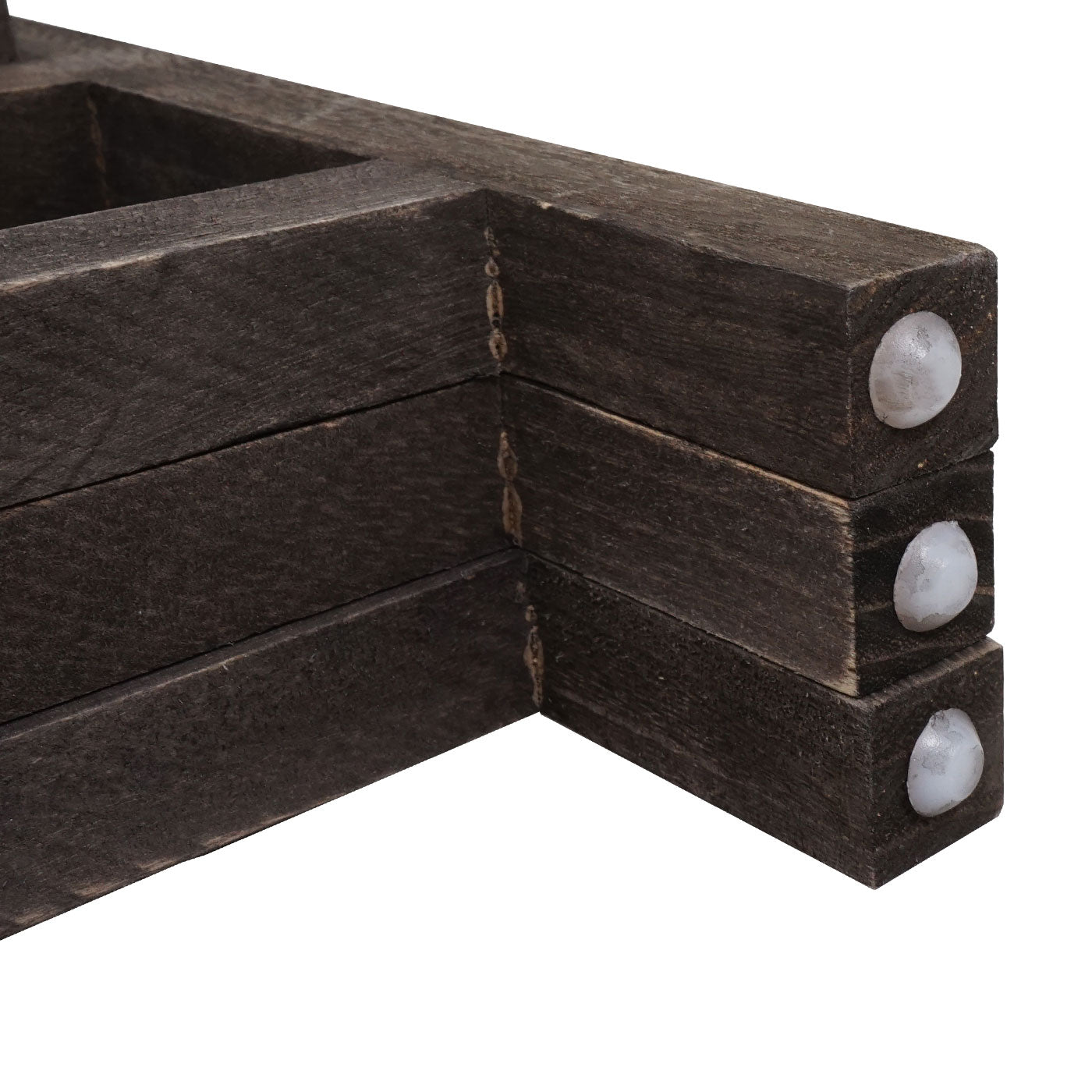 Cosmo Casa - Plantenplank - Staande Plank & Plantenbak - Hout - Shabby Look - Vintage Grijsbruin