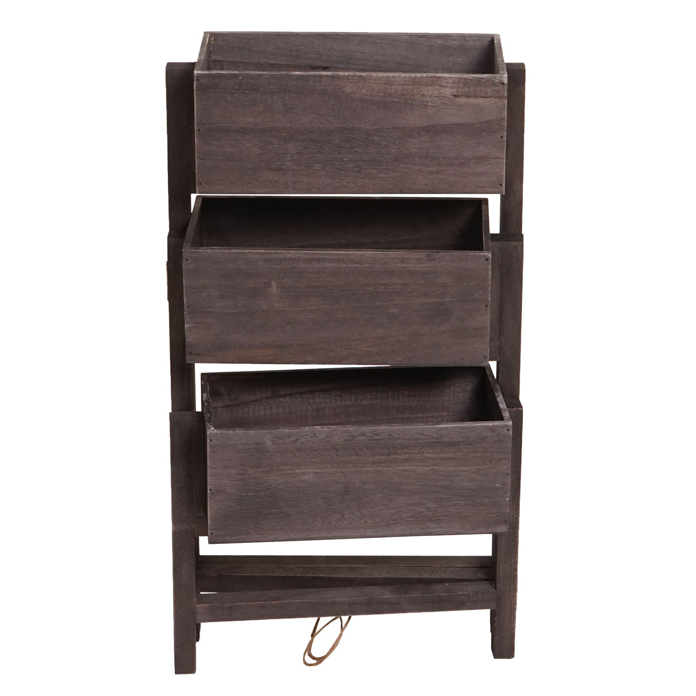 Cosmo Casa - Plantenplank - Staande Plank & Plantenbak - Hout - Shabby Look - Vintage Grijsbruin